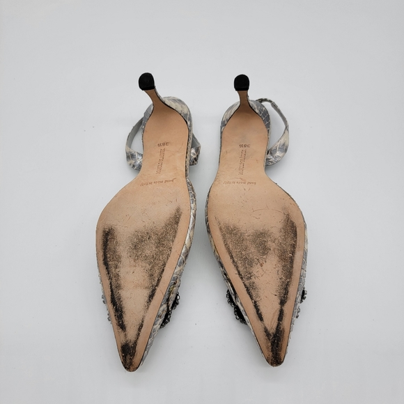 Manolo Blahnik Crystal block slingback heels - Picture 5 of 5